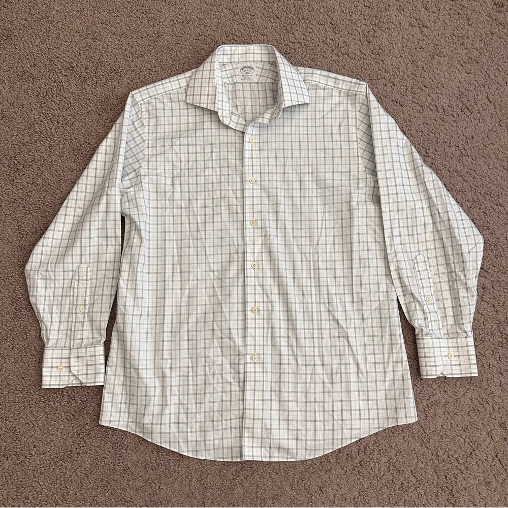 Brooks Brothers 1818 Regent Fit Plaid Mens 16-2/3